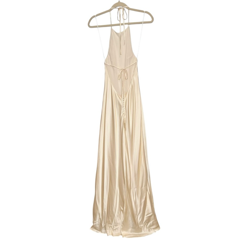 NWT REFORMATION Jeany‎ Silk Maxi Dress in Fior Di Latte. Size Medium - Picture 7 of 13